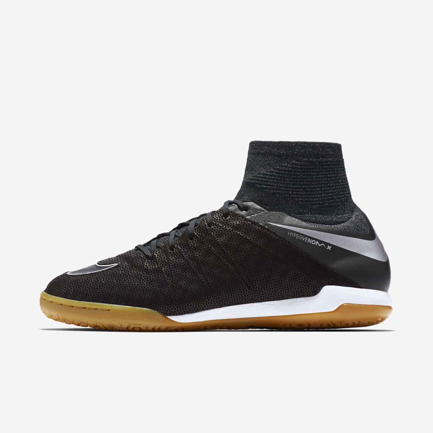 ποδοσφαιρικα παπουτσια ανδρικα Nike HyperVenomX Proximo Tech Craft 2.0 IC μαυρα/μεταλλικός ασημι/βαθ